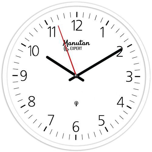 Horloge analogique murale radio-pilotée Ø 35 cm - Manutan Expert Horloge analogique murale radio-pilotée Ø 35 cm - Manutan Expert