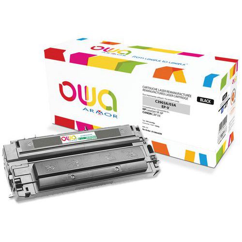 Toner refurbished HP C3903A - Canon EP-V - Zwart - Owa Toner refurbished HP C3903A - Canon EP-V - Zwart - Owa