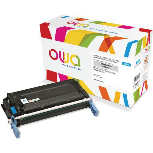 Toner refurbished HP C9721A - Canon EP-85 C - Cyaan - Owa Toner refurbished HP C9721A - Canon EP-85 C - Cyaan - Owa