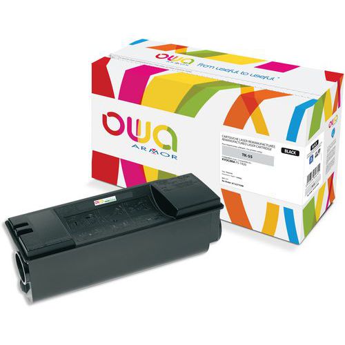 Toner remanufacturé Kyocera TK-55 - Noir - Owa Toner remanufacturé Kyocera TK-55 - Noir - Owa