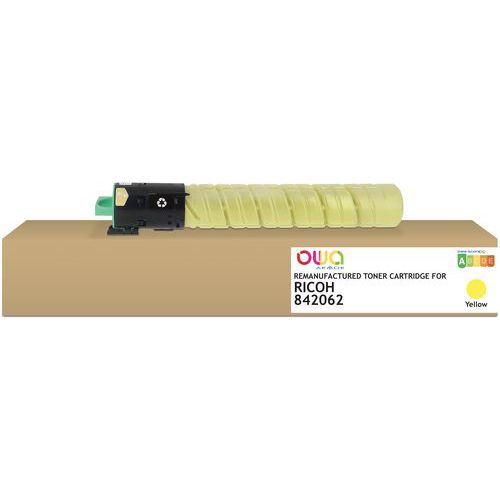 Toner refurbished Ricoh 842062 - Geel - Owa Toner refurbished Ricoh 842062 - Geel - Owa