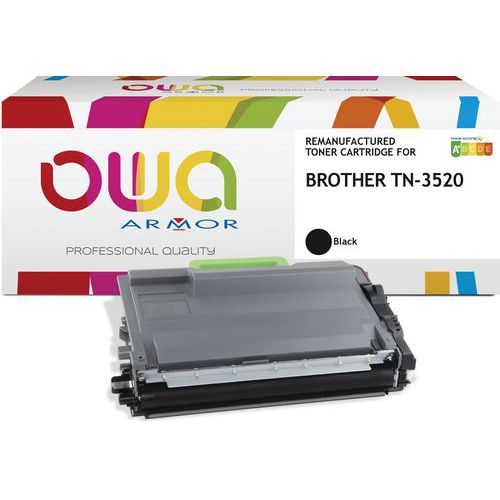 Toner refurbished Brother TN-3520 - Zwart - Owa Toner refurbished Brother TN-3520 - Zwart - Owa