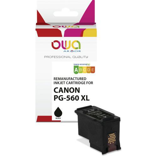 Cartouche d'encre remanufacturée Canon PG-560 XL - Noir - Owa Cartouche d'encre remanufacturée Canon PG-560 XL - Noir - Owa
