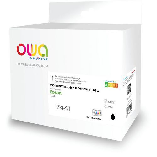 Cartouche d'encre remanufacturée Epson T7441 - Noir - Owa