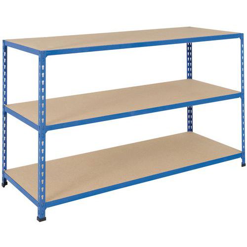 Middelzware stelling Manutan Rapid 2, Hoogte: 914 mm, Aantal niveaus: 3, Type legbord: Dicht
