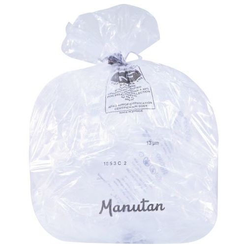 Afvalzak transparant - Zwaar afval - 30 tot 110 l - Manutan Expert Afvalzak transparant - Zwaar afval - 30 tot 110 l - Manutan Expert
