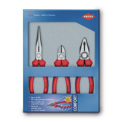 Assortiment de pinces pour monteur - 3 pièces Assortiment de pinces pour monteur - 3 pièces