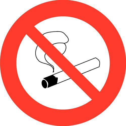 Verbodsbord - Verboden te roken - zelfklevend Verbodsbord - Verboden te roken - zelfklevend