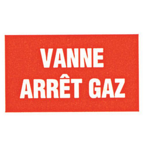 Panneau anti-incendie - Vanne arrêt gaz - Rigide Panneau anti-incendie - Vanne arrêt gaz - Rigide