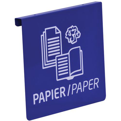 Signalisatieplaat afvalsortering voor Tubag - papier Signalisatieplaat afvalsortering voor Tubag - papier