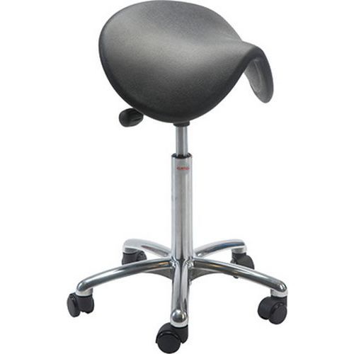 Zit- en stastoel van polyurethaan Dalton zadel Alu50 - Global Professional Seating Zit- en stastoel van polyurethaan Dalton zadel Alu50 - Global Professional Seating