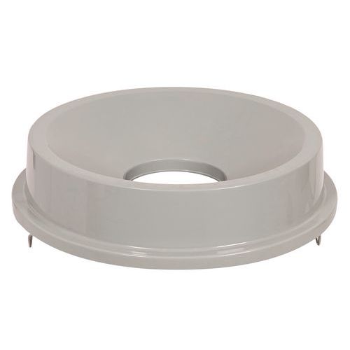 Trechterdeksel voor ronde container Brute121 l grijs - Rubbermaid Trechterdeksel voor ronde container Brute121 l grijs - Rubbermaid
