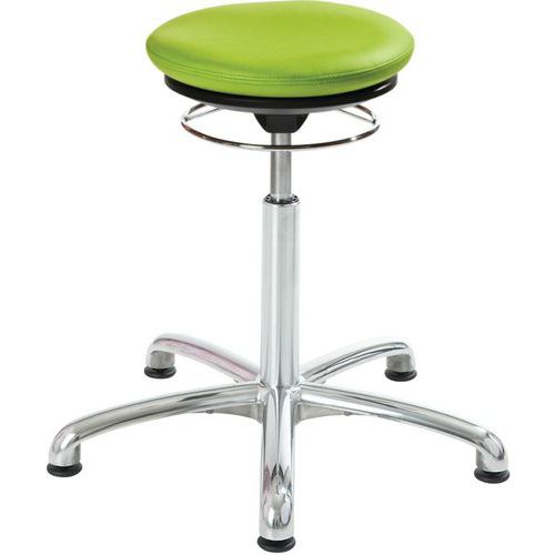 Ergonomische kruk met vulling Pilates Alu50-Global Stole, Zitting materiaal: Doek, Kleur: Groen, Model: Laag