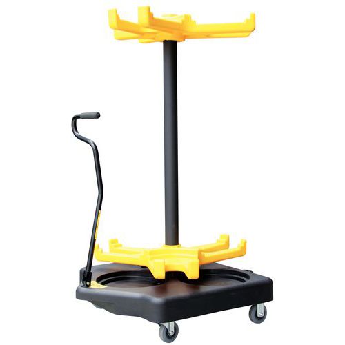 Wagen voor palen met ketting - Pvc - Op wielen Wagen voor palen met ketting - Pvc - Op wielen