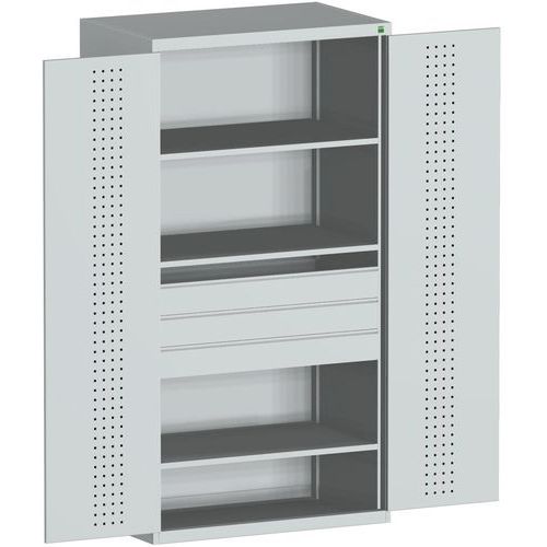 Armoire d'atelier Perfo Bott SMF - Avec tablettes + tiroirs_Bott