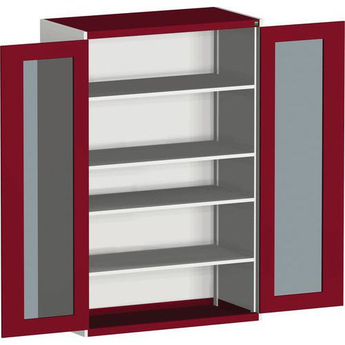 Armoire à portes transparentes Cubio 1300x650x2000mm - Bott