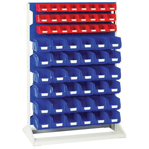 Paneel rek voor vaste of verrijdbare bak, Totale hoogte: 1450 mm, Totale breedte: 1000 mm