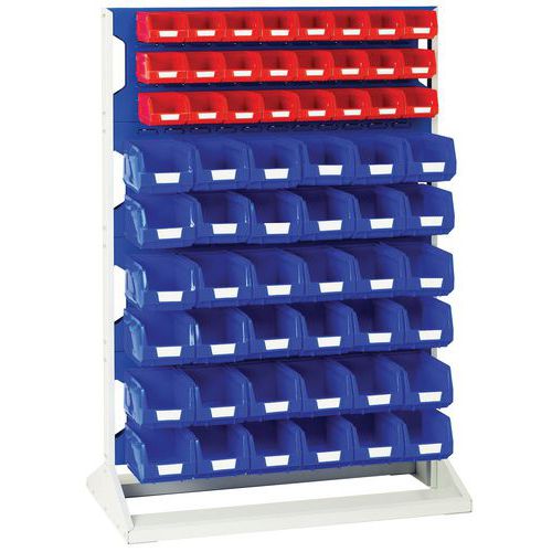 Paneel rek voor vaste of verrijdbare bak, Totale hoogte: 1450 mm, Totale breedte: 1000 mm