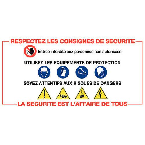 Panneau de signalisation réglementaire - Consignes de sécurité Panneau de signalisation réglementaire - Consignes de sécurité