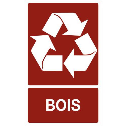 Panneau de signalisation pour tri sélectif - Bois Panneau de signalisation pour tri sélectif - Bois