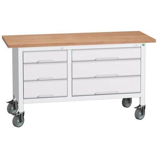Verrijdbaar werkbank uit één stuk Verso 1500x600 M15 - Bott Verrijdbaar werkbank uit één stuk Verso 1500x600 M15 - Bott