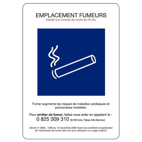 Pictogramme Zone fumeur - A4 - Novap Pictogramme Zone fumeur - A4 - Novap