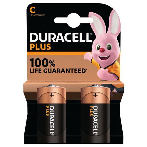 Alkalinebatterij C Plus 100% - 2 of 4 eenheden - Duracell Alkalinebatterij C Plus 100% - 2 of 4 eenheden - Duracell