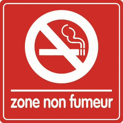 Waarschuwingsbord - Niet-rokersruimte - 9x9 cm Waarschuwingsbord - Niet-rokersruimte - 9x9 cm