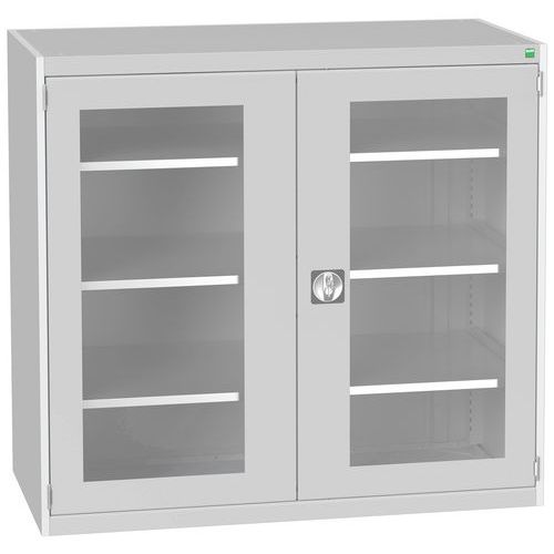 Armoire à portes transparentes Cubio 1300x650x1200mm - Bott