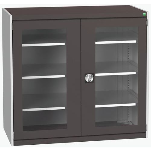 Armoire à portes transparentes Cubio 1300x650x1200mm - Bott