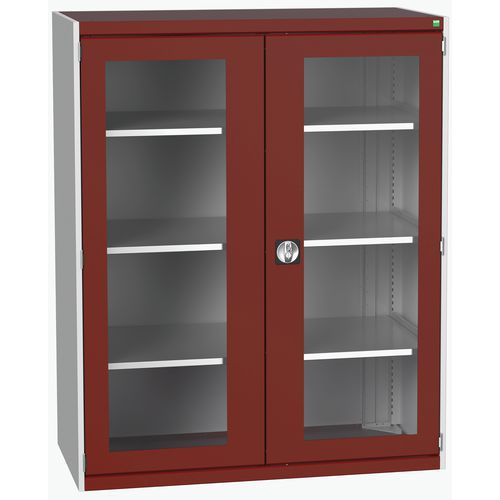 Armoire à portes transparentes Cubio 1300x650x1600mm - Bott