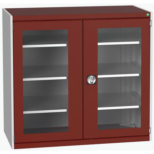 Armoire à portes transparentes Cubio 1300x650x1200mm - Bott
