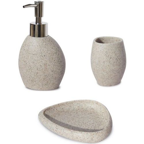Driedelige accessoireset - Hars Beige - Arvix Driedelige accessoireset - Hars Beige - Arvix