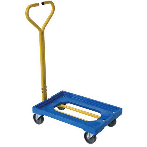 Rolplateau kunststof 250 KG met dissel Rolplateau kunststof 250 KG met dissel