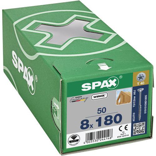 Doos Met 50 Tx PlatkophoutschroevenØ 8mm - Spax