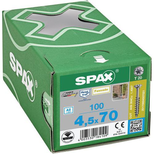 Doos Met Universele Gevelschroeven Met Bolkop TxØ 4, 5 à 5 Mm - Spax