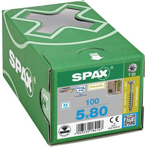 Doos Met Universele Gevelschroeven Met Bolkop TxØ 4, 5 à 5 Mm - Spax