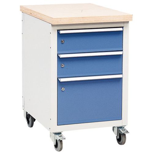 Verrijdbare werkbank Modul - 3 laden Verrijdbare werkbank Modul - 3 laden