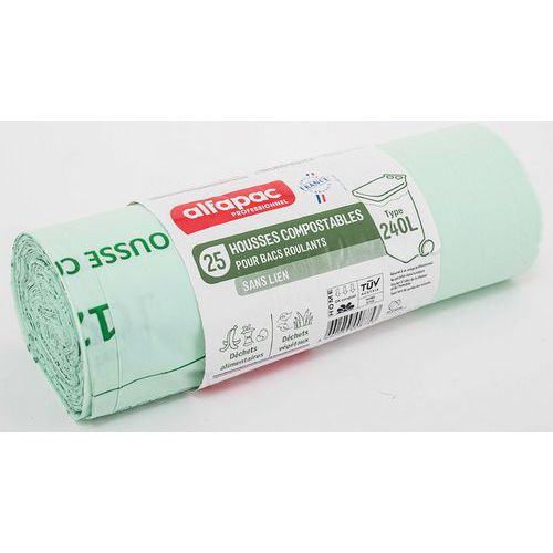 Composteerbare afvalzak voor organisch afval - 240 l - Alfapac Composteerbare afvalzak voor organisch afval - 240 l - Alfapac