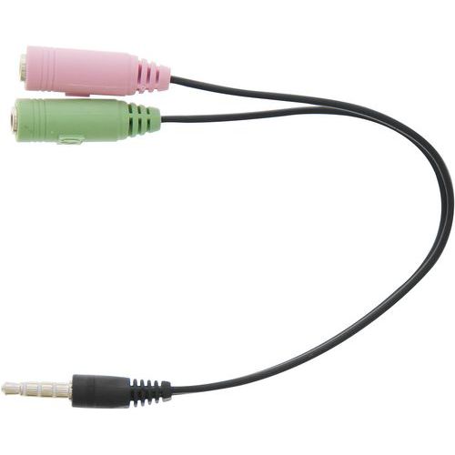 Adapter 3,5 mm mannelijk jack splitter 3,5 mm vrouwelijk jack - T'nB Adapter 3,5 mm mannelijk jack splitter 3,5 mm vrouwelijk jack - T'nB