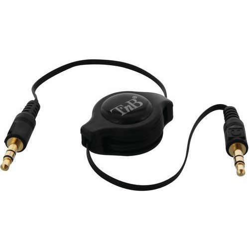 Kabel intrekbaar jack 3,5 mm naar jack 3,5 mm - T'nB Kabel intrekbaar jack 3,5 mm naar jack 3,5 mm - T'nB