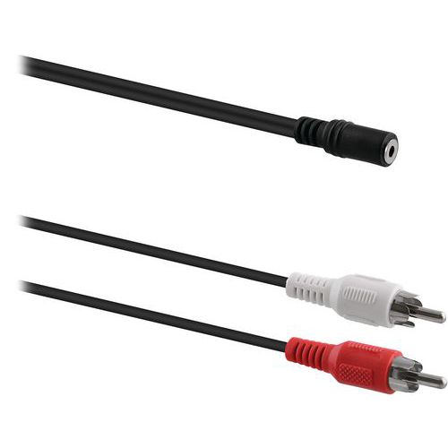 Cable jack 3.5 mm femelle vers 2 RCA male - TNB Cable jack 3.5 mm femelle vers 2 RCA male - TNB