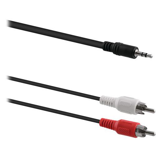 Kabel jack 3,5 mm mannelijk naar 2 RCA mannelijk - T'nB Kabel jack 3,5 mm mannelijk naar 2 RCA mannelijk - T'nB
