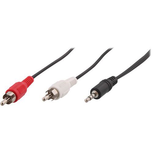 Cable jack 3.5 mm male vers 2 RCA male sur cavaliers - TNB Cable jack 3.5 mm male vers 2 RCA male sur cavaliers - TNB