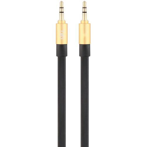 Kabel plat 3,5 mm jack man naar jack 3,5 mm man Music Flat - T'nB Kabel plat 3,5 mm jack man naar jack 3,5 mm man Music Flat - T'nB