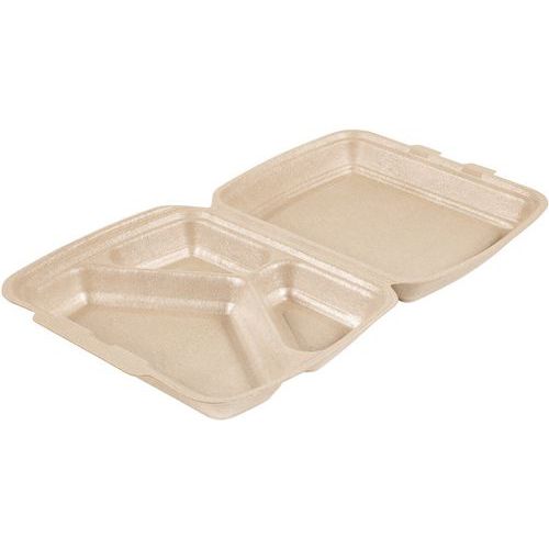 Boîte à lunch 3 compartiments avec couvercle - Lot de 130 - Matfer Flo Boîte à lunch 3 compartiments avec couvercle - Lot de 130 - Matfer Flo