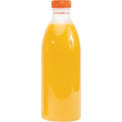 Bouteilles à jus transparente sans bouchon - Lot de 91 - Matfer Flo Bouteilles à jus transparente sans bouchon - Lot de 91 - Matfer Flo