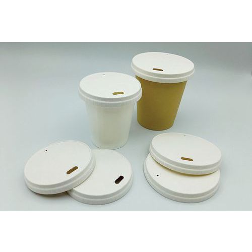 Couvercle plat en papier pour gobelets - Lot de 1250 - Matfer Flo Couvercle plat en papier pour gobelets - Lot de 1250 - Matfer Flo