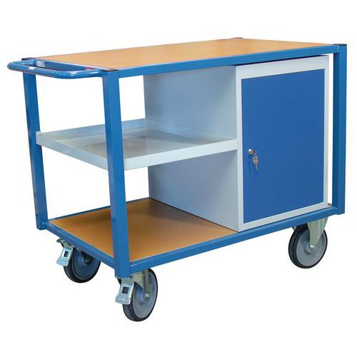 Wagen met 3 plateaus en 1 kast - Draagvermogen 500 kg - FIMM Wagen met 3 plateaus en 1 kast - Draagvermogen 500 kg - FIMM