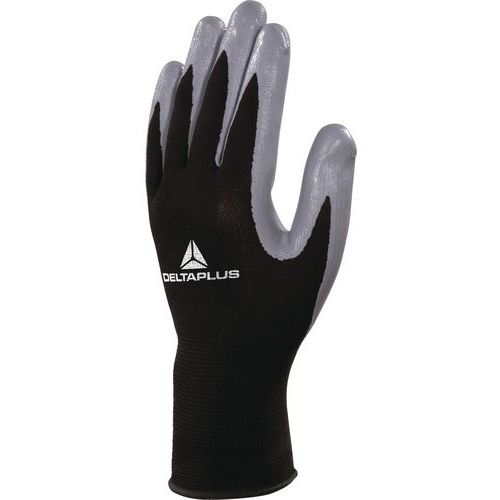 Handschoen gebreid van polyester / palm met nitril Handschoen gebreid van polyester / palm met nitril